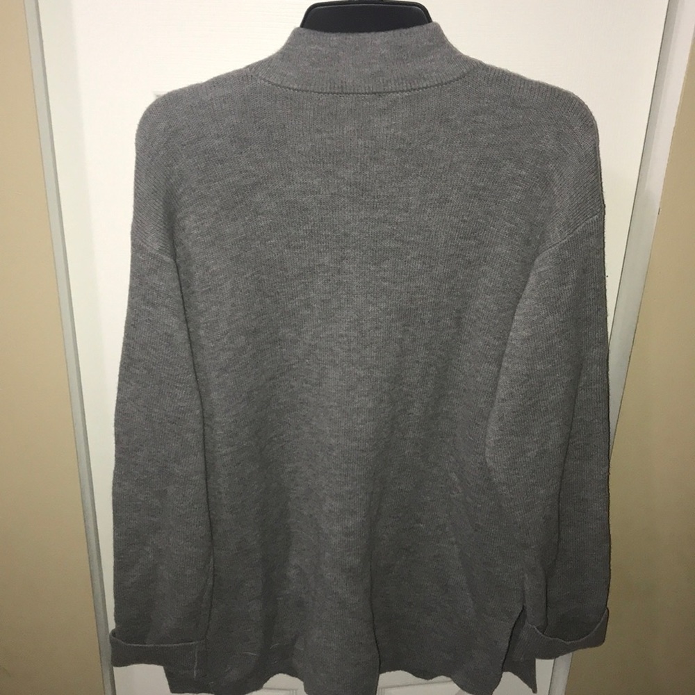 Talbots Light Gray Button-Front Long Cardigan Jacket - Picture 6 of 6